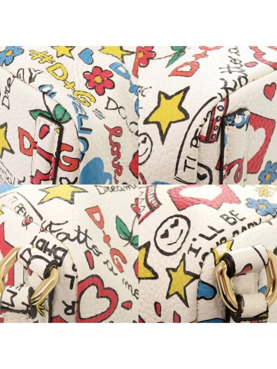 Dolce & Gabbana Shishiri Leather White Multicolor Backpack & main image 9